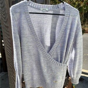 Kensie Women's Soft Gray V-Neck Sweater